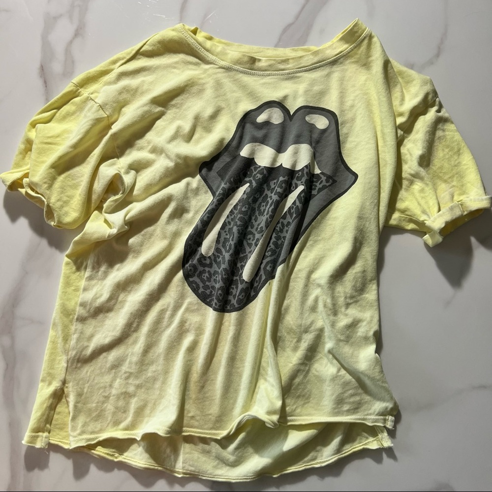 Oversized crop top Rolling Stones